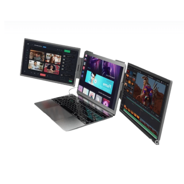 מסך תצוגה כפול מתחבר למחשב נייד